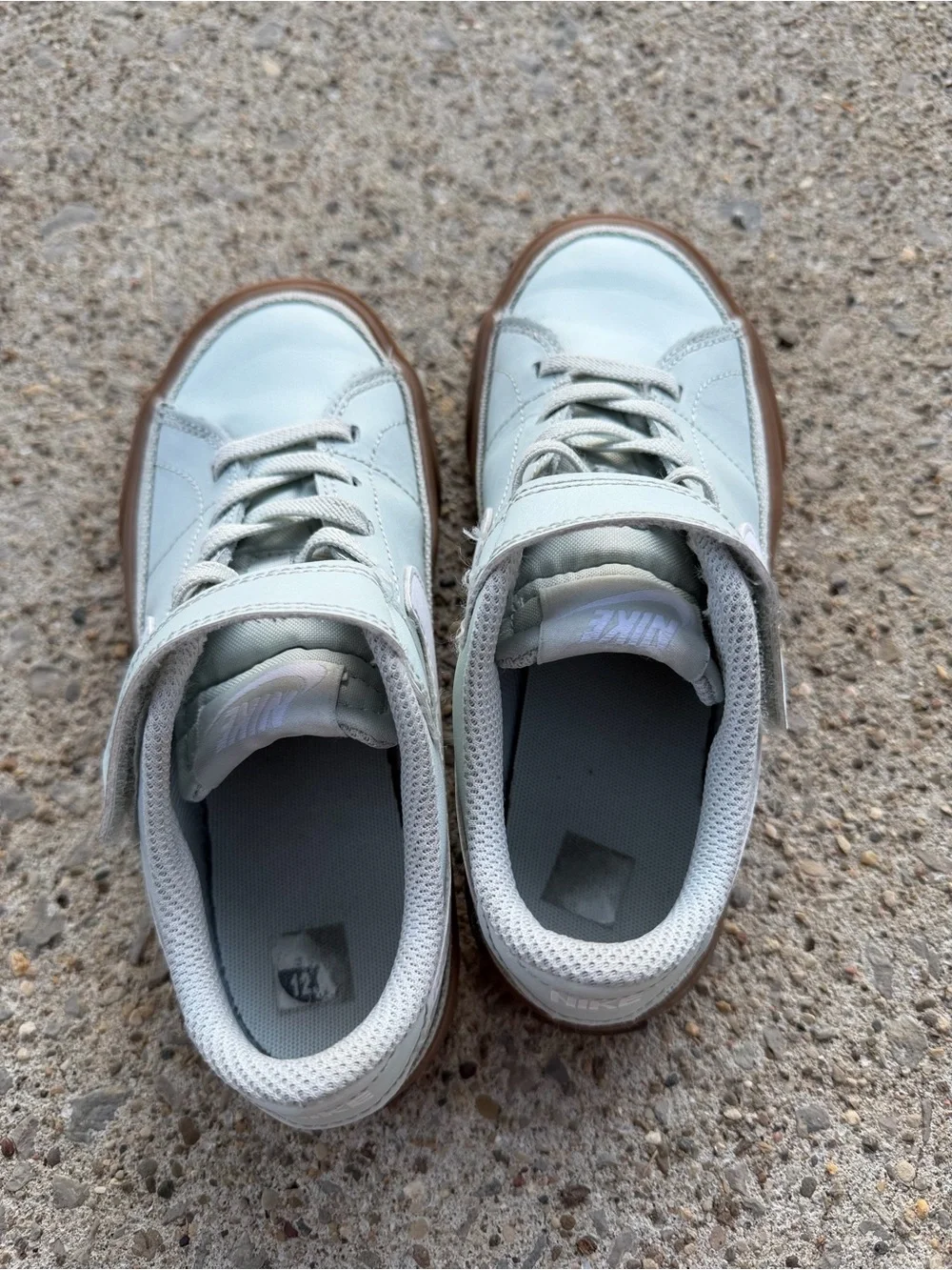 Nike Court Legacy Preschool Light Silver Gum Sneakers Kids Size 12.5C DA5381-006